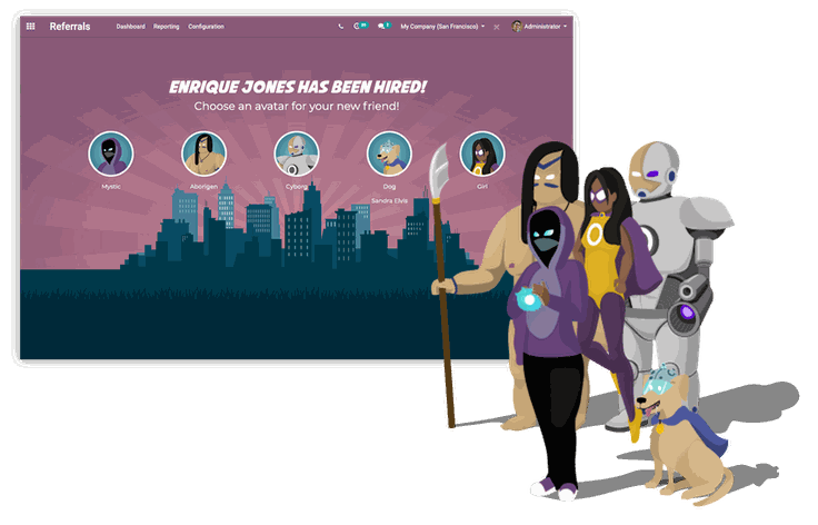 Odoo • Texto e imagen